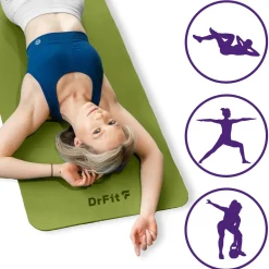 DrFit mata do ćwiczeń fitnessu i rehabilitacji zielona