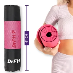DrFit mata do ćwiczeń fitnessu i rehabilitacji różowa