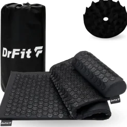 DrFit Mata długa do akupresury + poduszka czarne igły