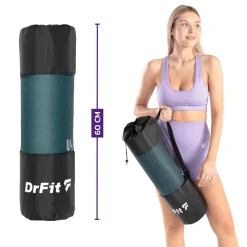 DrFit NBR grubsza mata do ćwiczeń fitnessu i rehabilitacji ciemnozielona