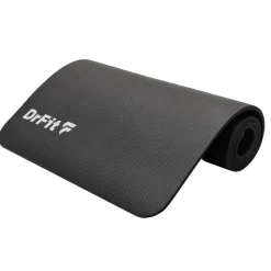 DrFit NBR grubsza mata do ćwiczeń fitnessu i rehabilitacji czarna