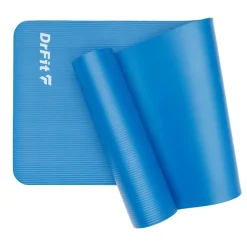DrFit NBR grubsza mata do ćwiczeń fitnessu i rehabilitacji niebieska
