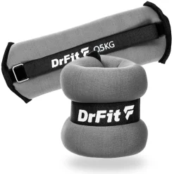 DrFit obciążniki do ćwiczeń na kostki i nadgarstki 0,5 kg (para) szare
