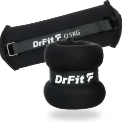 DrFit obciążniki do ćwiczeń na kostki i nadgarstki 0,5 kg (para) czarne