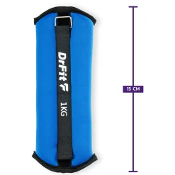 DrFit obciążniki do ćwiczeń na kostki i nadgarstki 1 kg (para) niebieskie