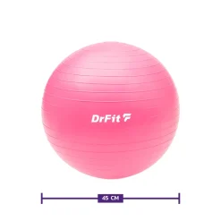 DrFit piłka do ćwiczeń fitness i rehabilitacji z pompką ø 45 różowa