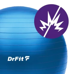 DrFit piłka do ćwiczeń fitness i rehabilitacji z pompką ø 65 niebieska
