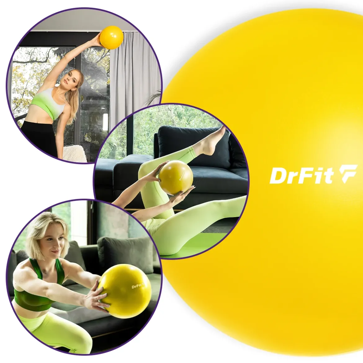 DrFit piłka do ćwiczeń i rehabilitacji ø 20 żółta