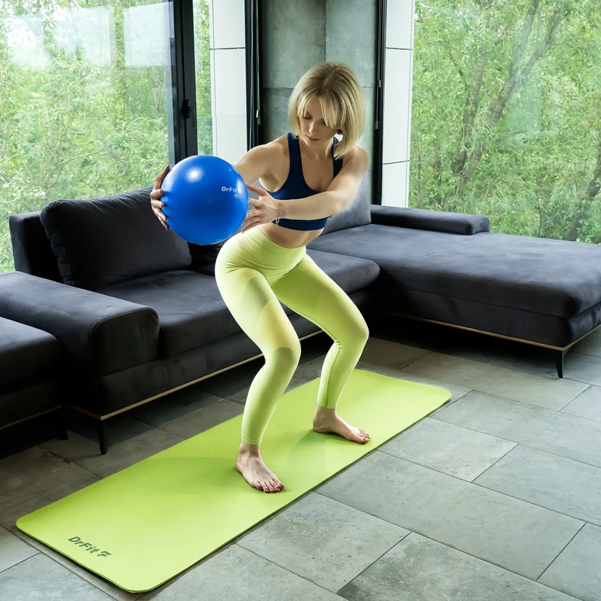 DrFit piłka do ćwiczeń i rehabilitacji ø 25 niebieska