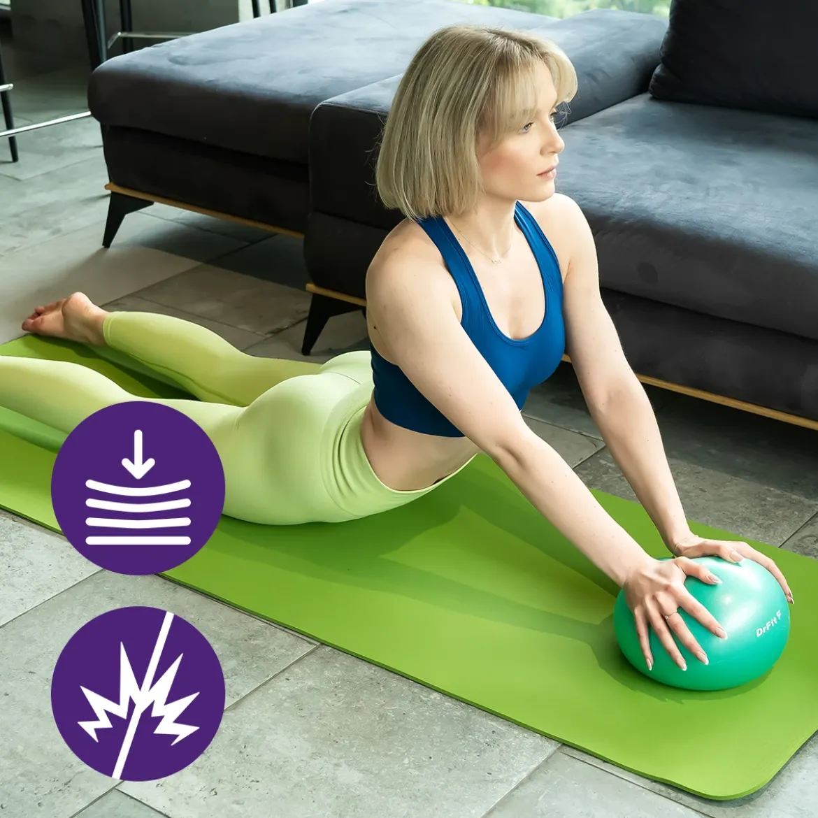 DrFit piłka do ćwiczeń i rehabilitacji ø 20 zielona