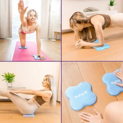 DrFit Podkładki amortyzujące do ćwiczeń, fitnessu i jogi niebieskie
