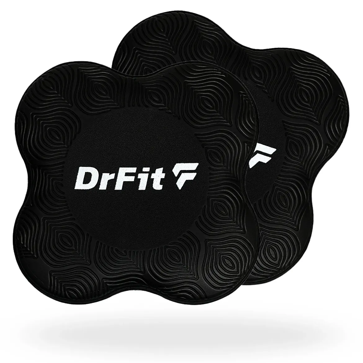 DrFit Podkładki amortyzujące do ćwiczeń, fitnessu i jogi czarne