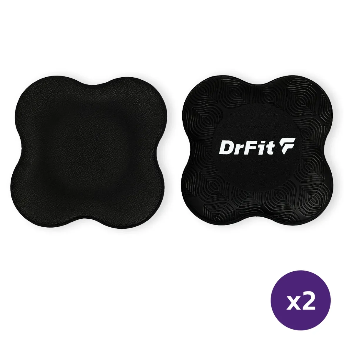 DrFit Podkładki amortyzujące do ćwiczeń, fitnessu i jogi czarne