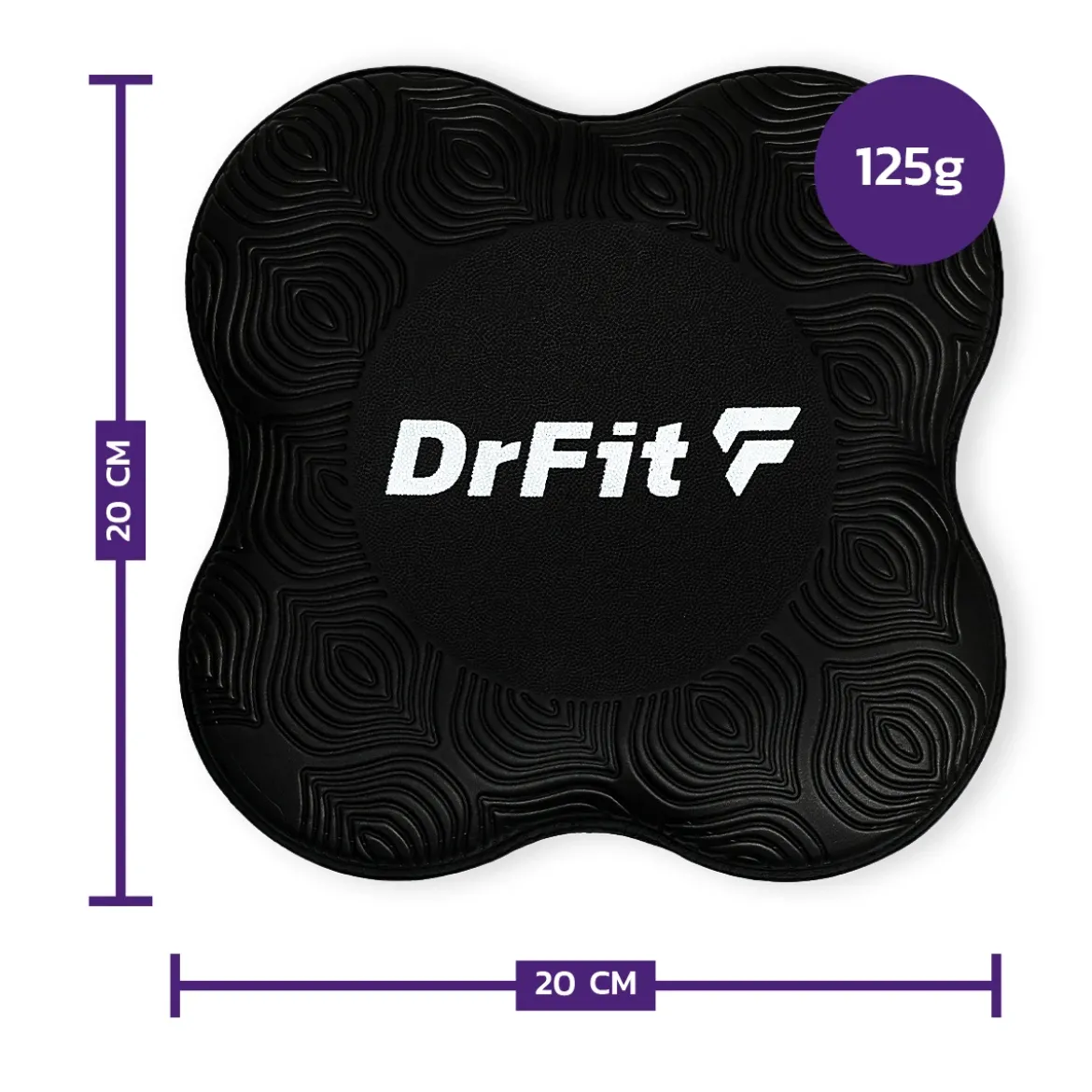 DrFit Podkładki amortyzujące do ćwiczeń, fitnessu i jogi czarne