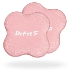 DrFit Podkładki amortyzujące do ćwiczeń, fitnessu i jogi różowe