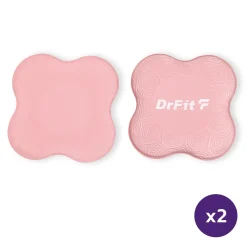 DrFit Podkładki amortyzujące do ćwiczeń, fitnessu i jogi różowe