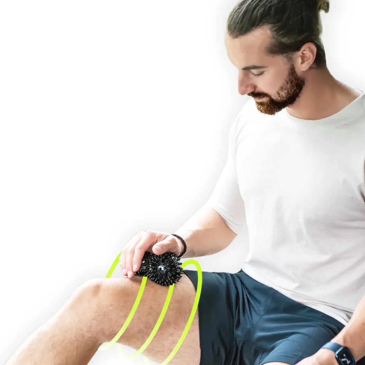 DrFit Podwójna piłeczka masująca z wypustkami sensorycznymi czarna