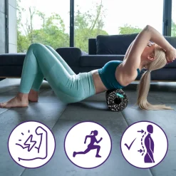 DrFit Roller do masażu i rehabilitacji piankowy zestaw 4 elementybiałe kropki