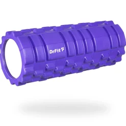 DrFit Roller do masażu i rehabilitacji z wypustkami fioletowy ø 15x33 cm