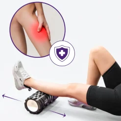 DrFit Roller do masażu i rehabilitacji z wypustkami fioletowy ø 15x33