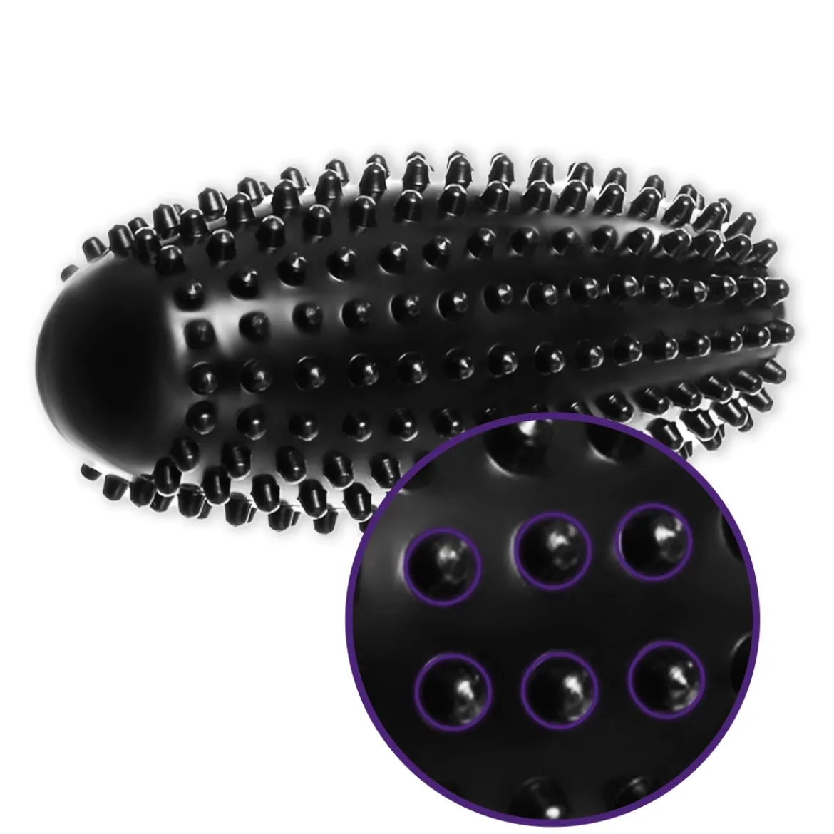 DrFit Roller masujący z wypustkami sensorycznymi 16 cm czarny