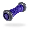 DrFit Roller rehabilitacyjny do stóp z wypustkami sensorycznymi fioletowy 17cm (szare koła)