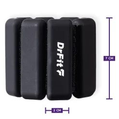 DrFit silikonowe obciążniki do ćwiczeń na kostki i nadgarstki 0,45 kg (para) czarne