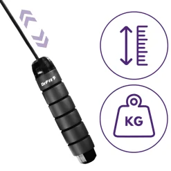 DrFit Skakanka z obciążeniem czarna 2,8 m