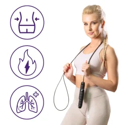 DrFit Skakanka z obciążeniem czarna 2,8 m