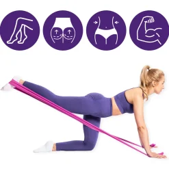 DrFit taśma lateksowa do treningu i rehabilitacji różowa 5,4 kg