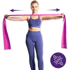 DrFit taśma lateksowa do treningu i rehabilitacji różowa 5,4 kg