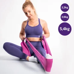 DrFit taśma lateksowa do treningu i rehabilitacji różowa 5,4 kg