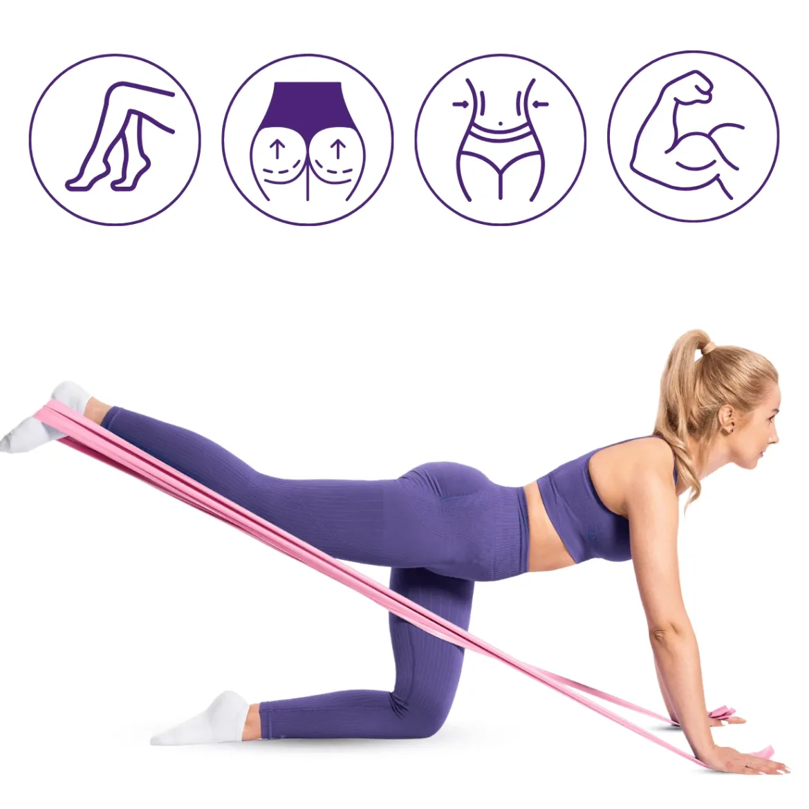 DrFit Taśma rehabilitacyjna lateksowa różowa 3,6 kg