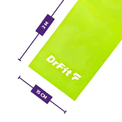 DrFit Taśma rehabilitacyjna lateksowa jasnozielona 2,2 kg