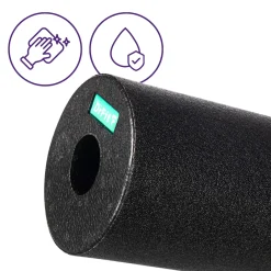 DrFit Travel roller do masażu i rehabilitacji gładki czarny ø 15 x 30 cm