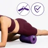 DrFit Travel roller do masażu i rehabilitacji gładki fioletowy ø 15 x 30 cm