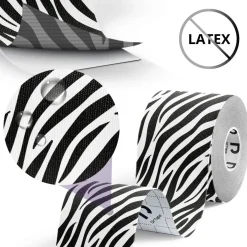 DrTape mocna wodoodporna taśma do tejpingu 5cm x 5m Zebra