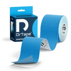 DrTape mocna wodoodporna taśma do tejpingu 5cm x 5m niebieska