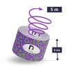 DrTape mocna wodoodporna taśma do tejpingu 5 cm x 5 m doodles fioletowo - zielony