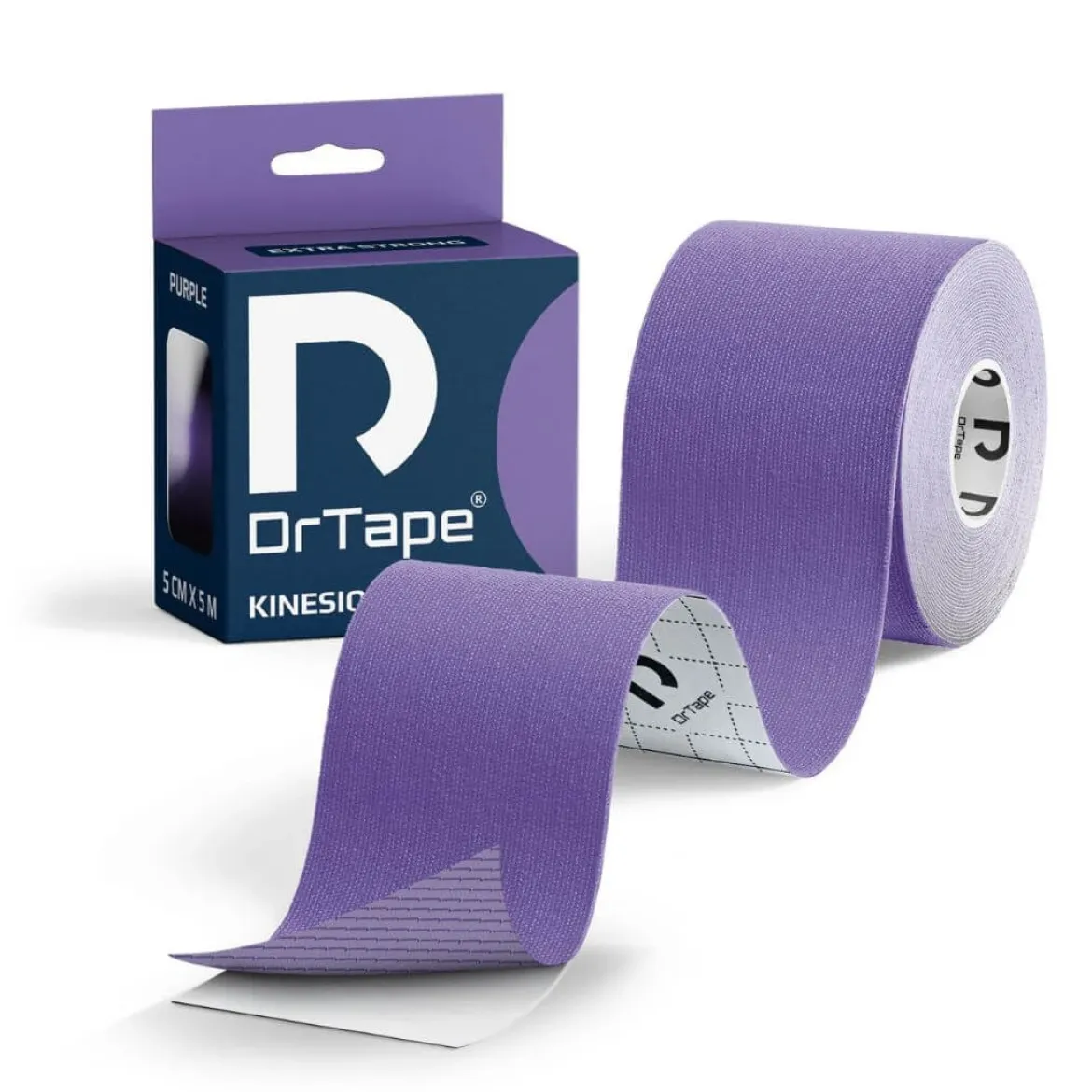 DrTape mocna wodoodporna taśma do tejpingu 5cm x 5m fioletowa