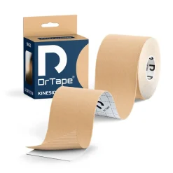 DrTape mocna wodoodporna taśma do tejpingu 5cm x 5m beżowa