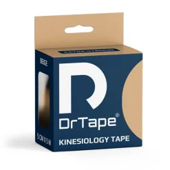 DrTape mocna wodoodporna taśma do tejpingu 5cm x 5m beżowa