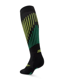 Długie skarpety kompresyjne dla mężczyzn z wełną Merino czarne Core Run CEP