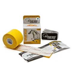 Equine Kinesio hipoalergiczna i wodoodporna taśma dla koni 5 cm x 5 m żółta