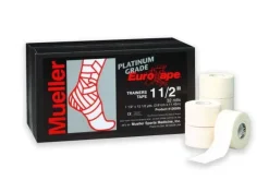 Euro Tape Mueller wodoodporna, odporna na rozciąganie taśma sztywna 2,5 cm x 10 m biała