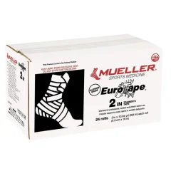 Euro Tape Mueller wodoodporna, odporna na rozciąganie taśma sztywna 2,5 cm x 10 m biała