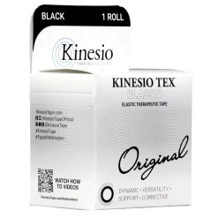 Kinesio Tex Classicbawełniana z liniami ułatwiającymi cięcie 5cm x 4m czarna