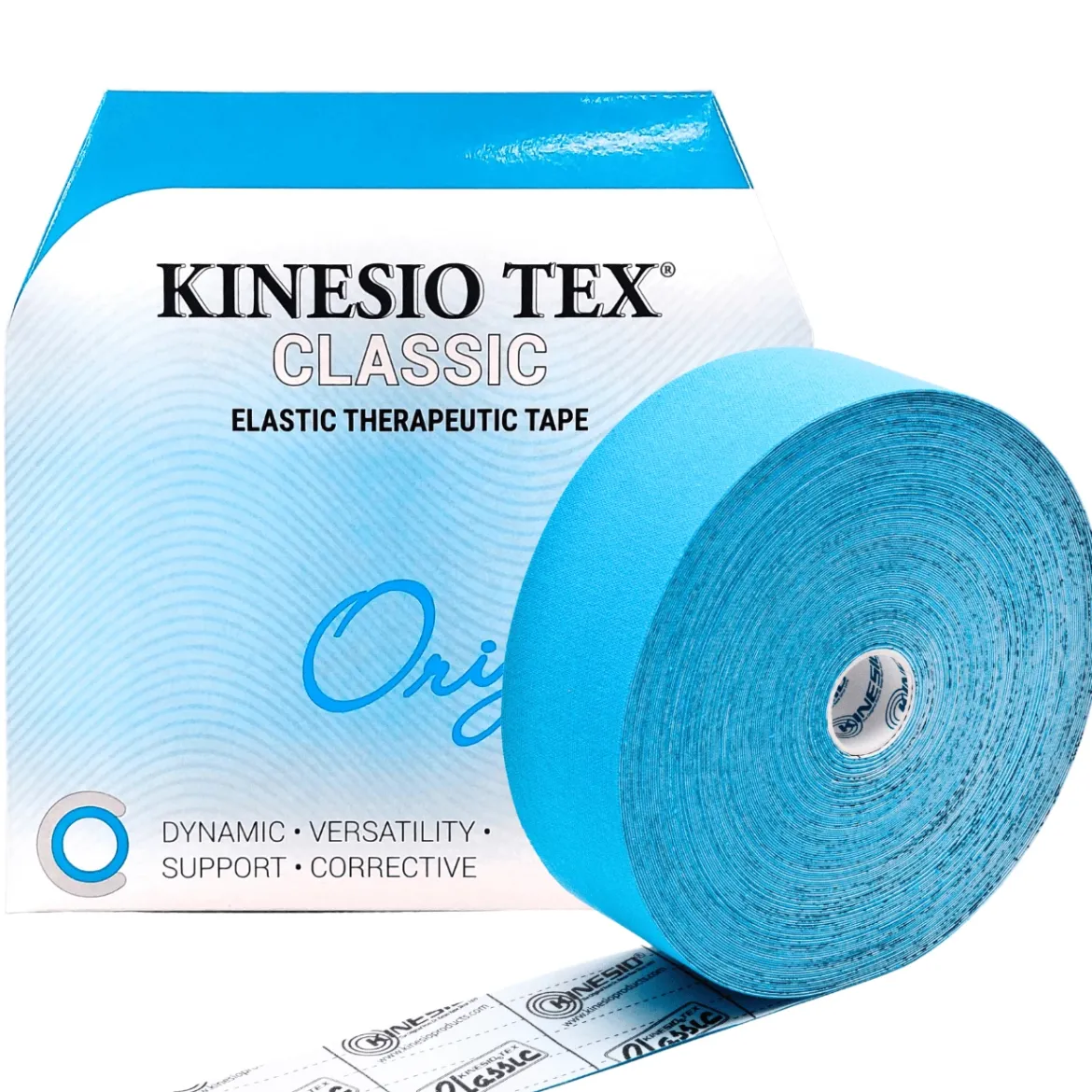 Kinesio Tex Classic hipoalergiczna do dużych partii mięśniowych 5cm x 31,5m niebieska