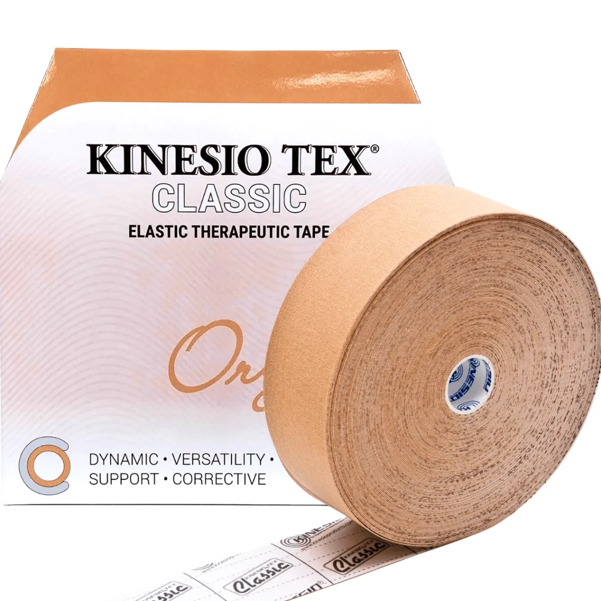 Kinesio Tex Classic hipoalergiczna do dużych partii mięśniowych 5cm x 31,5m beżowa