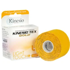 Kinesio Tex Gold Light Touch+ hipoalergiczna do wrażliwej skóry 5 cm x 5 m pomarańczowa